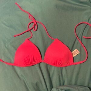 Hot pink OP triangle push-up bikini top
